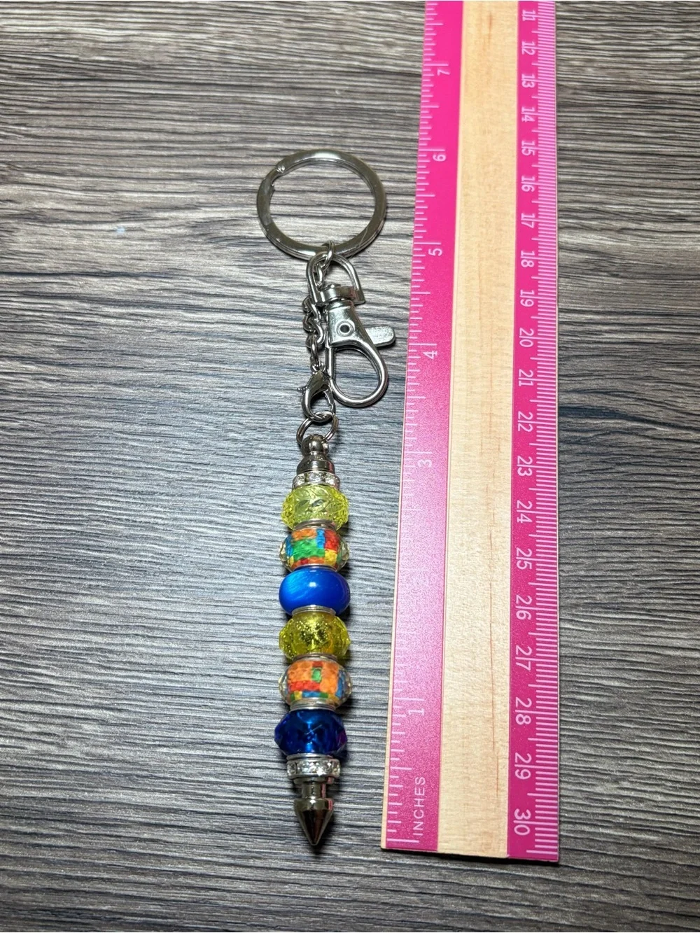 Handmade Beaded Pointed Tip Keychain Self Defense Accessory Bag Charm Gift